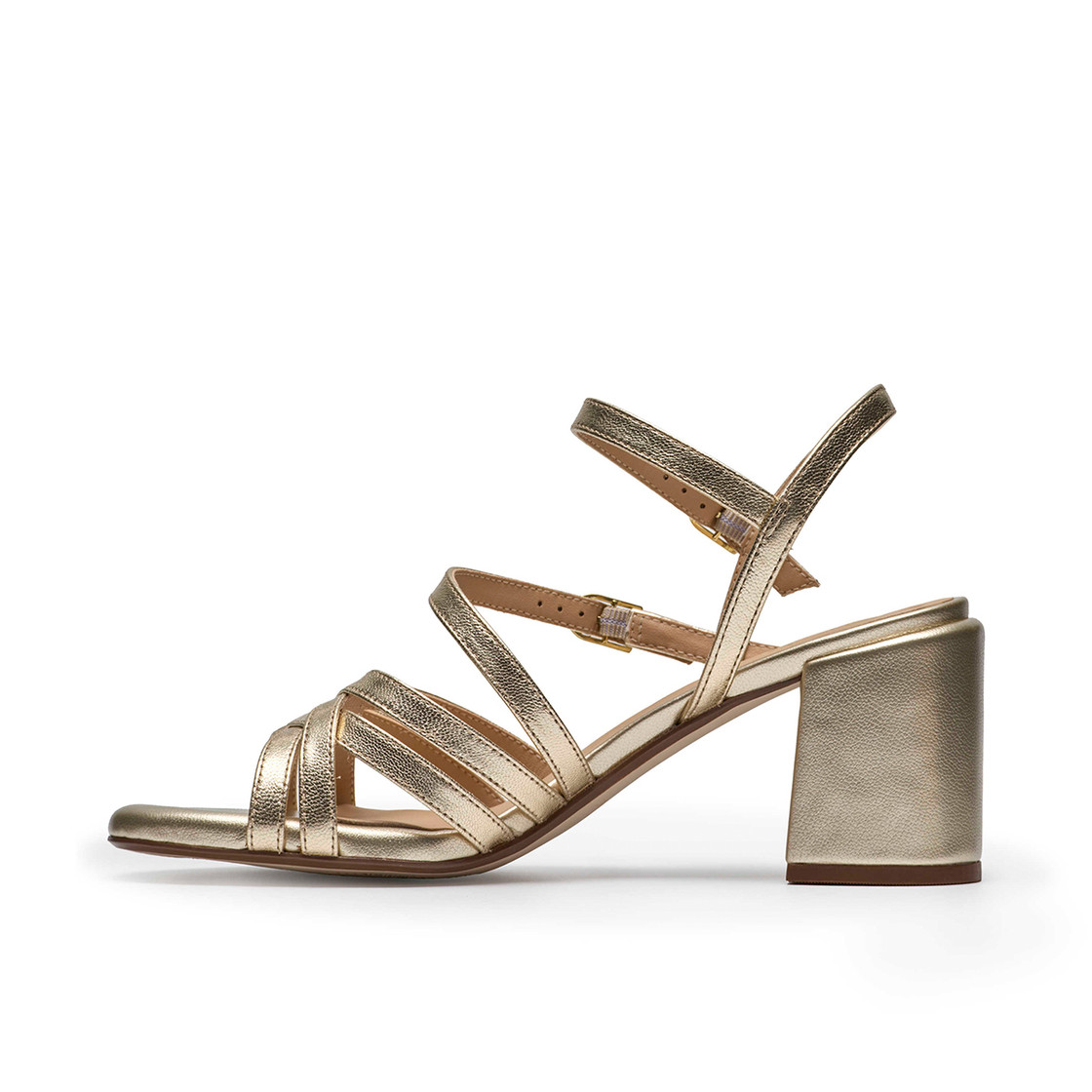 Clarks Ezoria Strap - Gold - Front view