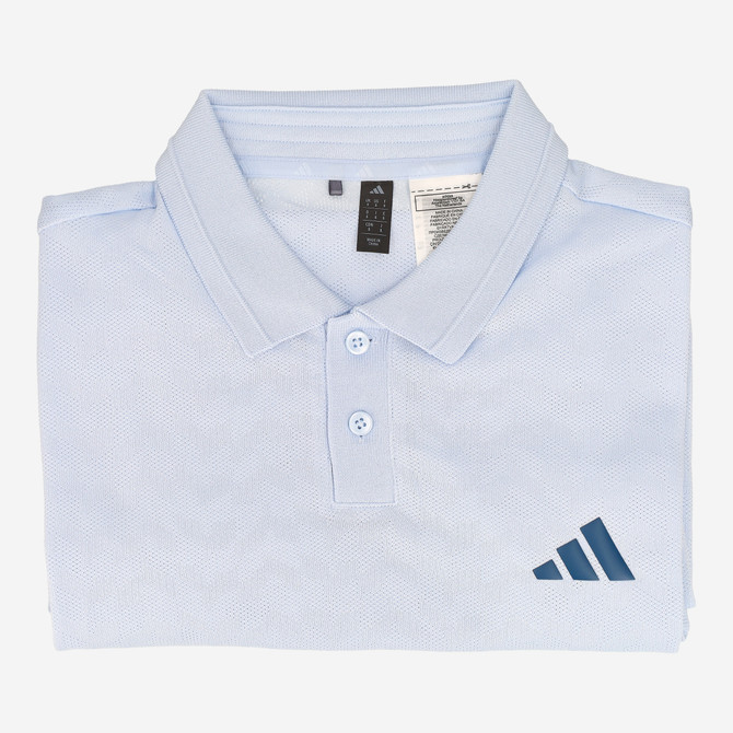 Adidas TOUR SMLS POLO - Blau, hell - Frontansicht