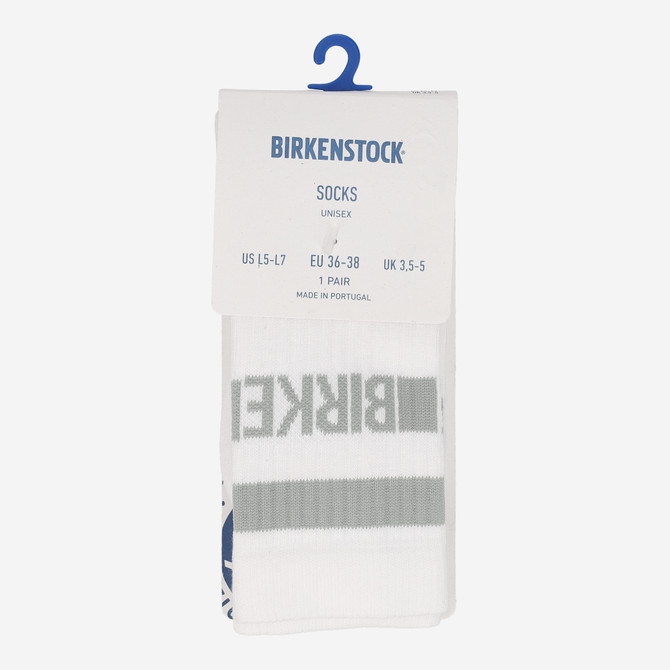 birkenstock COTTON TENNIS SOCKS - White / Green - Back view