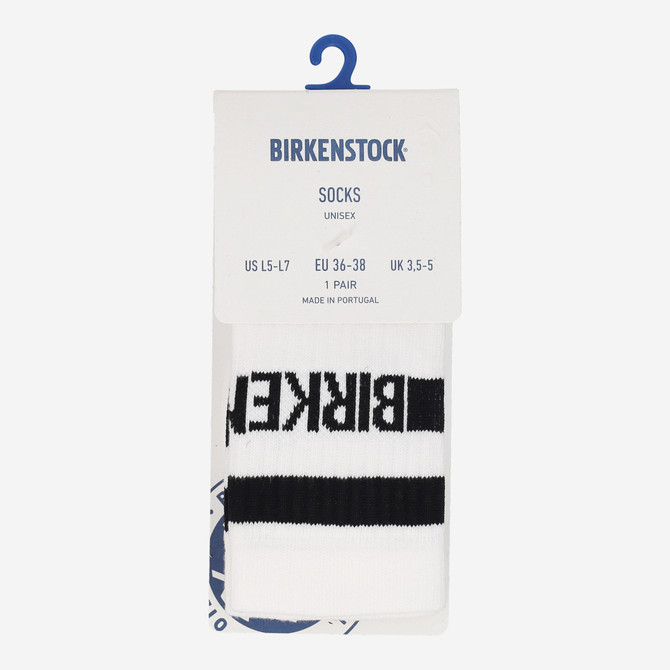 birkenstock COTTON TENNIS SOCKS - White / Black - Back view