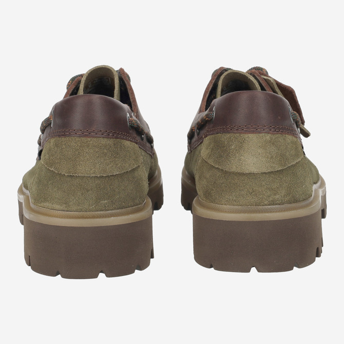 Clarks Cleyhill Boat - Green - Side view