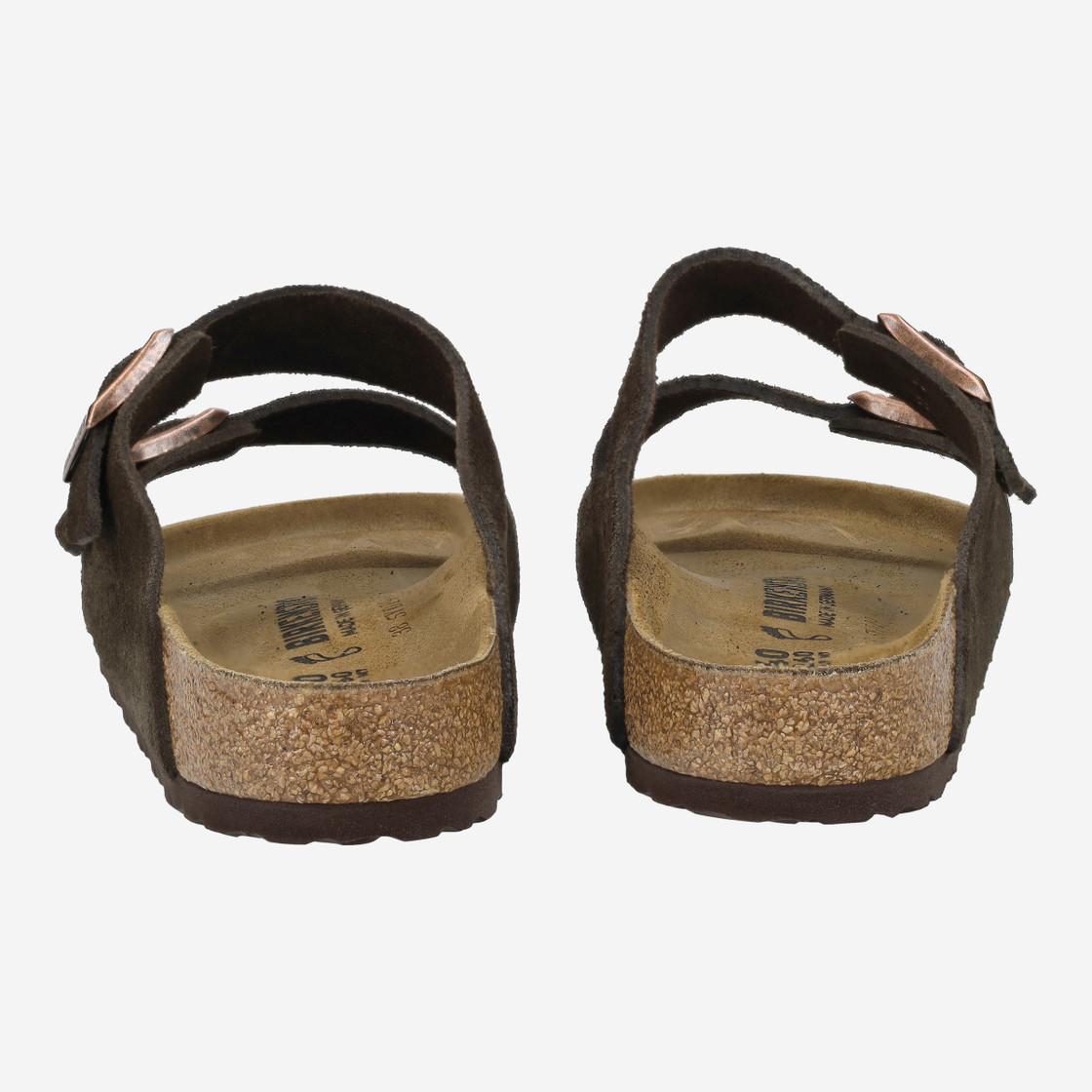 birkenstock ARIZONA SUEDE LEATHER - brown, dark - side view