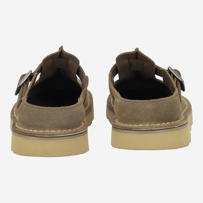 Clarks Solsbury Mule - Green/Brown - Side view