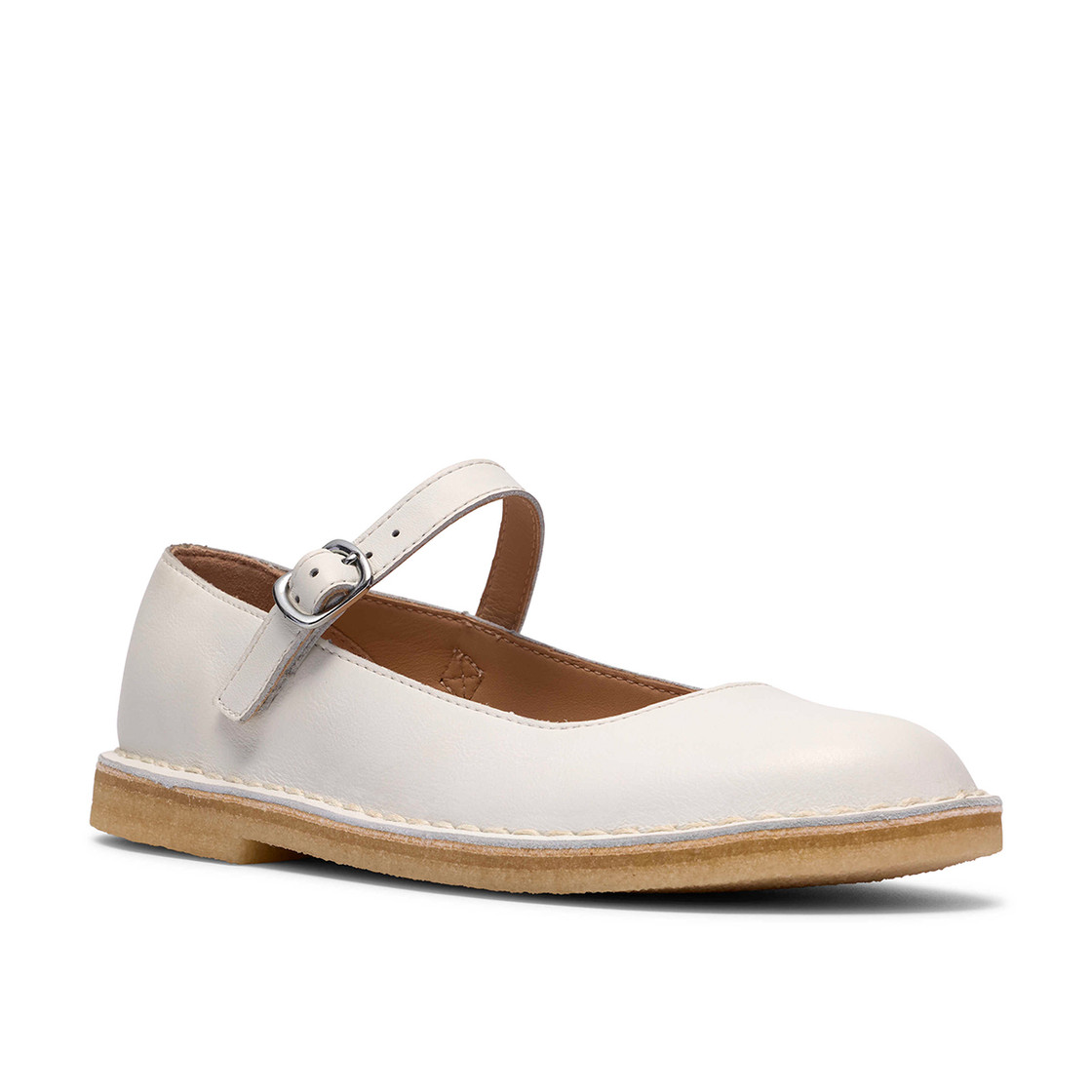 Clarks Desert Jane - White - Side view