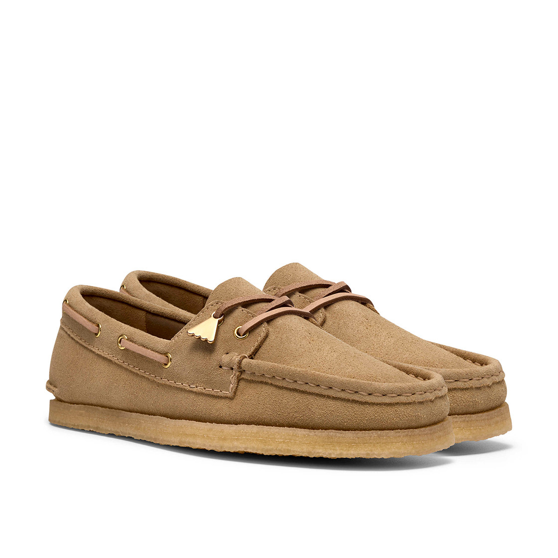 Clarks Godney Boat - Beige - Side view