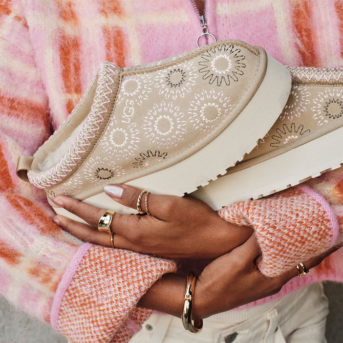 UGG australia TAZZ SUN STITCH - Beige kombiniert