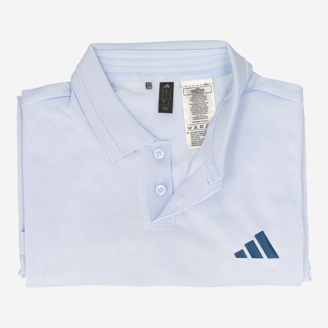 Adidas TOUR SMLS POLO - Blau, hell - Draufsicht