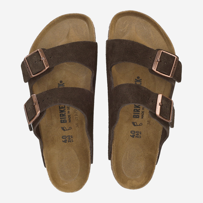 birkenstock ARIZONA SUEDE LEATHER - brown, dark - sole