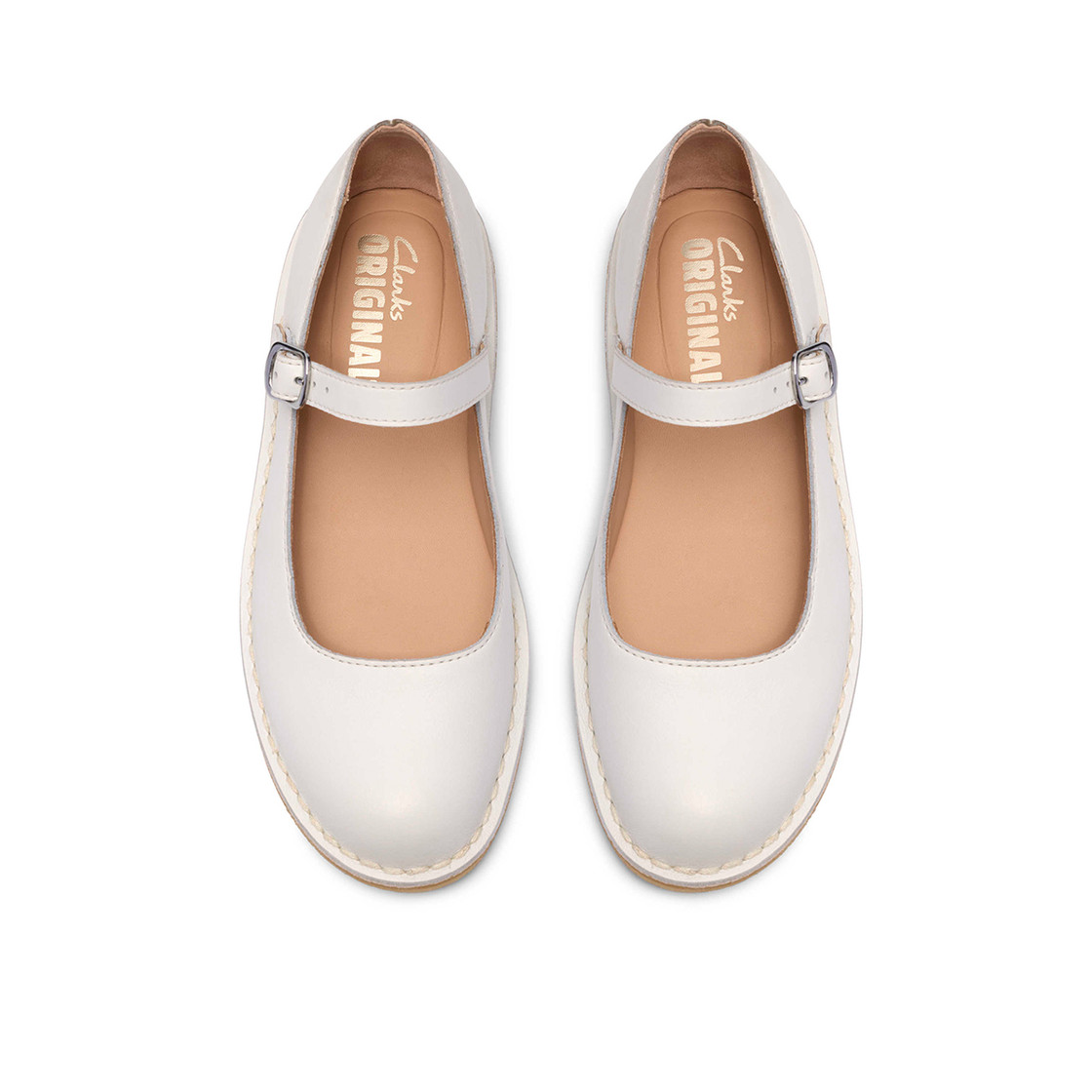 Clarks Desert Jane - White - Sole