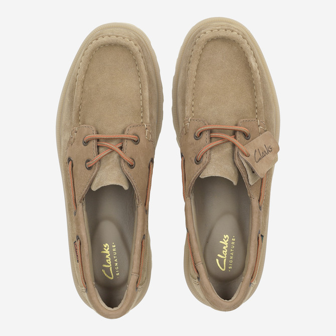 Clarks Cleyhill Boat - Beige - Sole