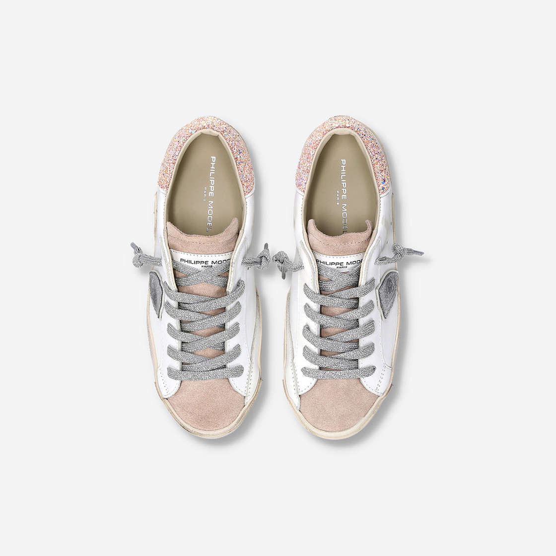 Philippe Model PRSX LOW - Vintage White / Rosé / Silver - Sole