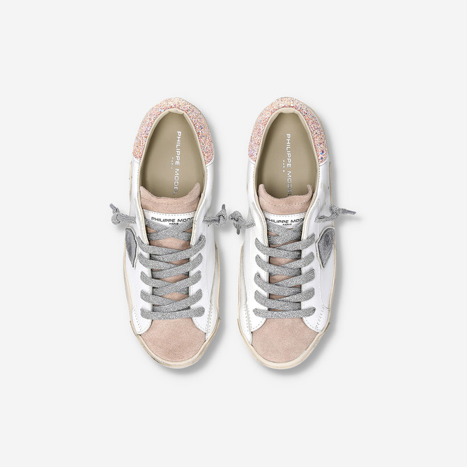 Philippe Model PRSX LOW - Vintage White / Rosé / Silver - Sole