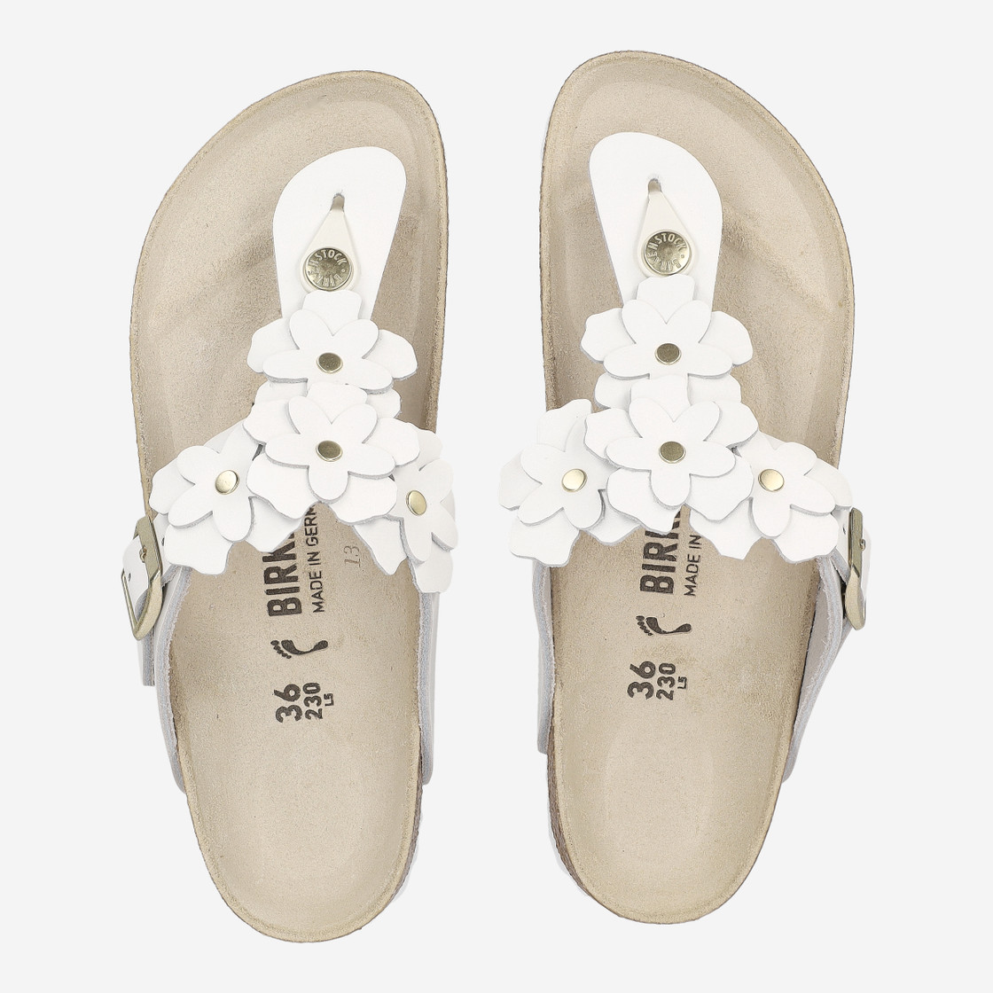birkenstock GIZEH FLOWER - White (cream) - Sole