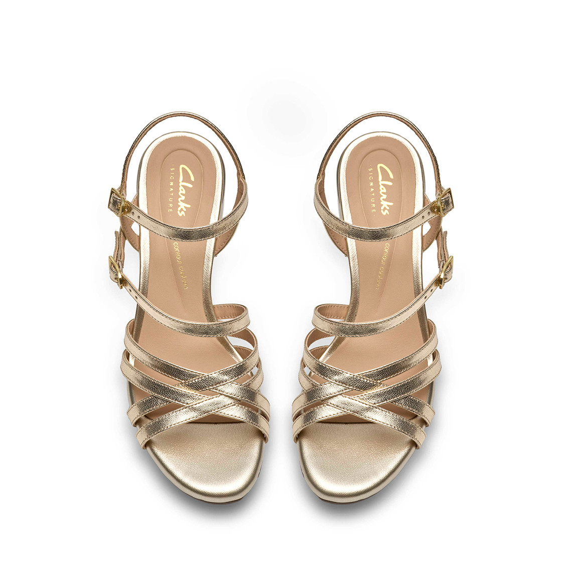 Clarks Ezoria Strap - Gold - Sole