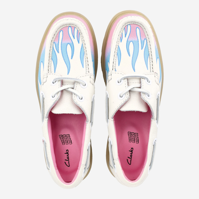 Clarks Cleyhill Fire x Bisous - Weiß,kombiniert - Sohle