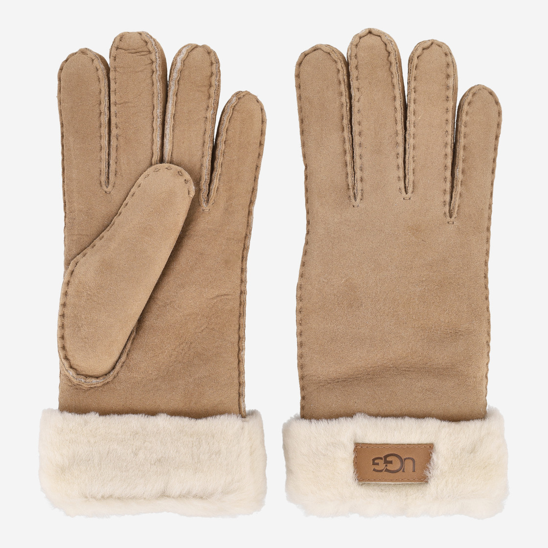 UGG Australia TURN CUFF GLOVE - Brown - Back View