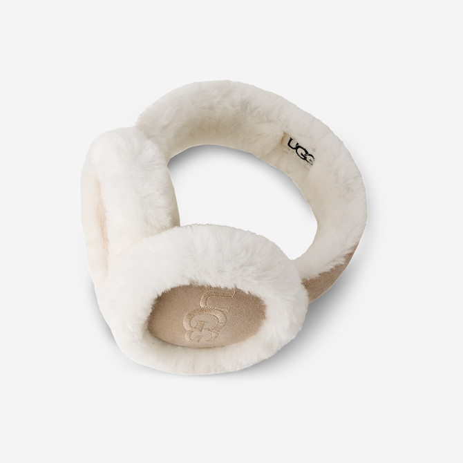 UGG Australia SHEEPSKIN EMBROIDERY EARMUFF - Beige - Back View