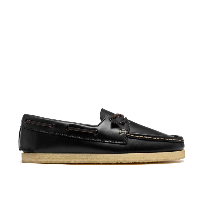Clarks Godney Boat - Black - Rear View