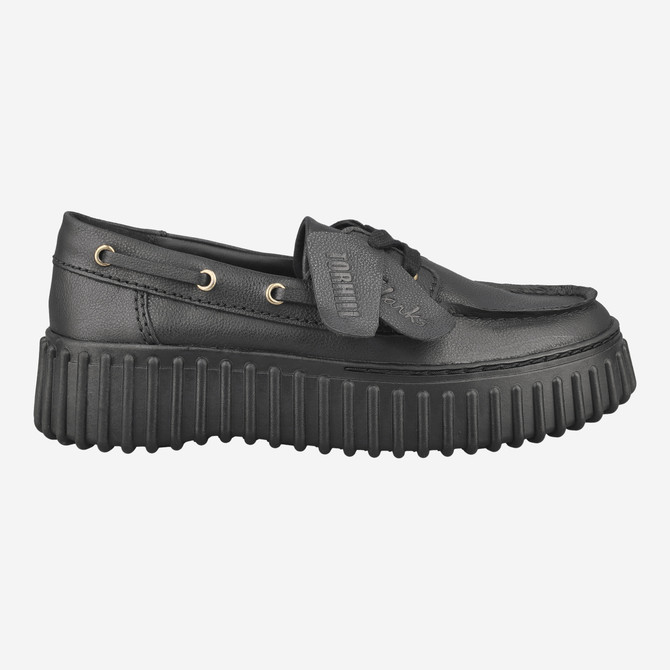 Clarks Torhill Boat - Schwarz - Rückansicht