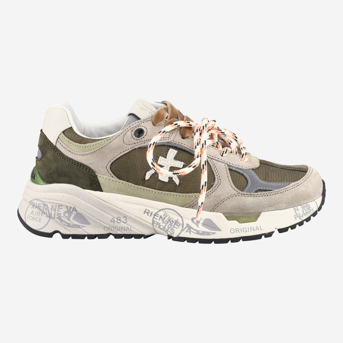 Premiata MASED - Beige / Green - Back View