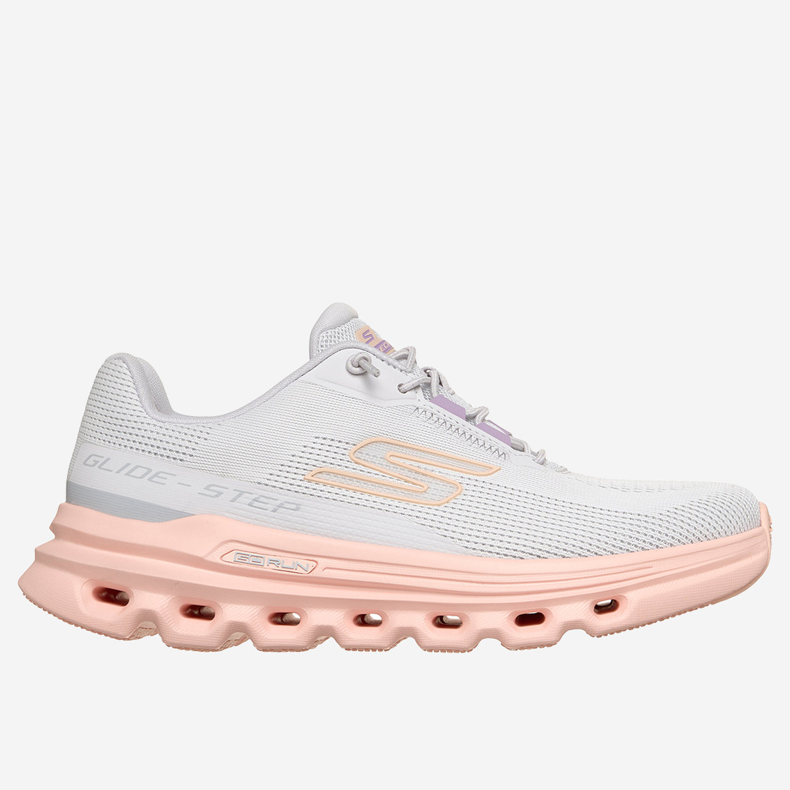 Skechers GO RUN - Grau / Rosa - Rückansicht