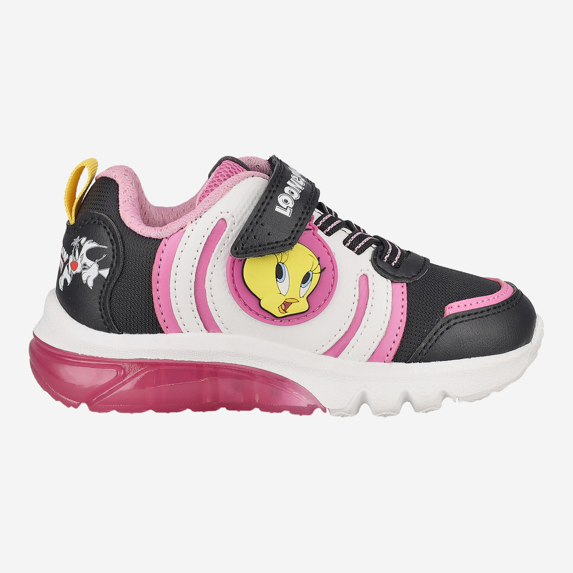 Geox CIBERDRON - Black and Pink Combination - Back View
