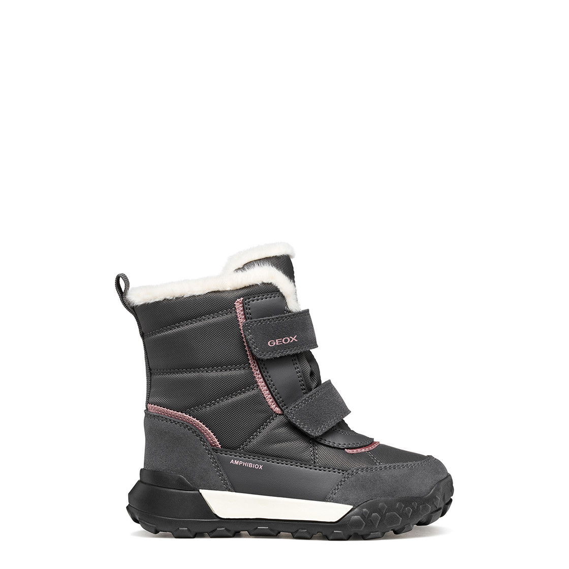Geox TREKKYUP - Dark Gray - Back View