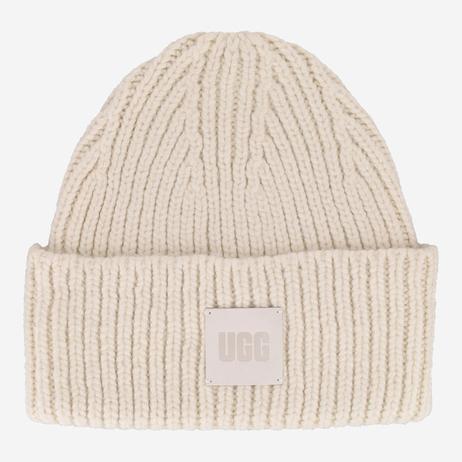 UGG Australia CHUNKY RIB BEANNIE - Beige - Front View