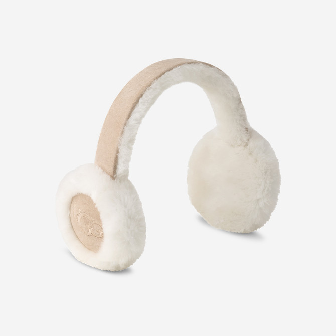 UGG Australia SHEEPSKIN EMBROIDERY EARMUFF - Beige - Front View