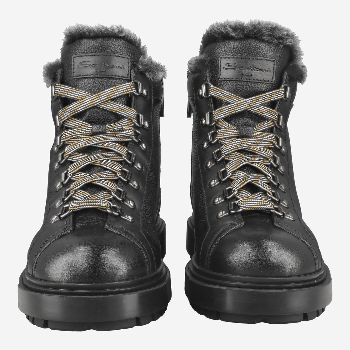 Santoni 18190 N01 - Black - Front View