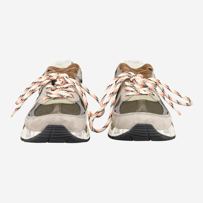 Premiata MASED - Beige / Green - Front View