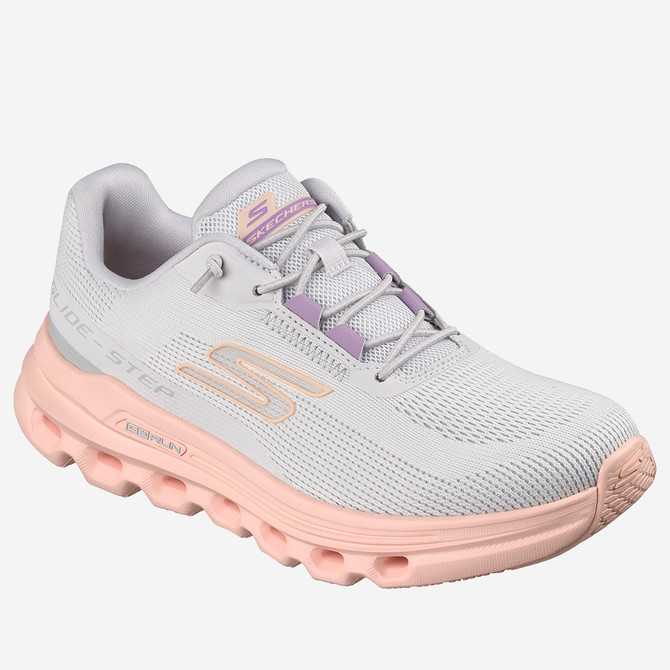 Skechers GO RUN - Grau / Rosa - Frontansicht