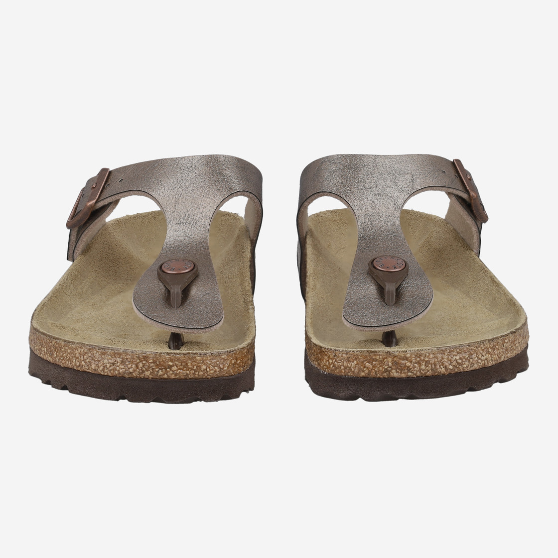 birkenstock GIZEH BIRKO-FLOR - Beige, metallik - Frontansicht