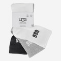 UGG Australia QUINLIN LOGO QUARTER 3-PACK - White, Assorted - Front View
