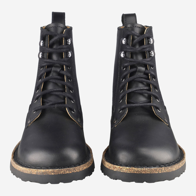 birkenstock BRYSON NATURAL LEATHER - Schwarz - Frontansicht