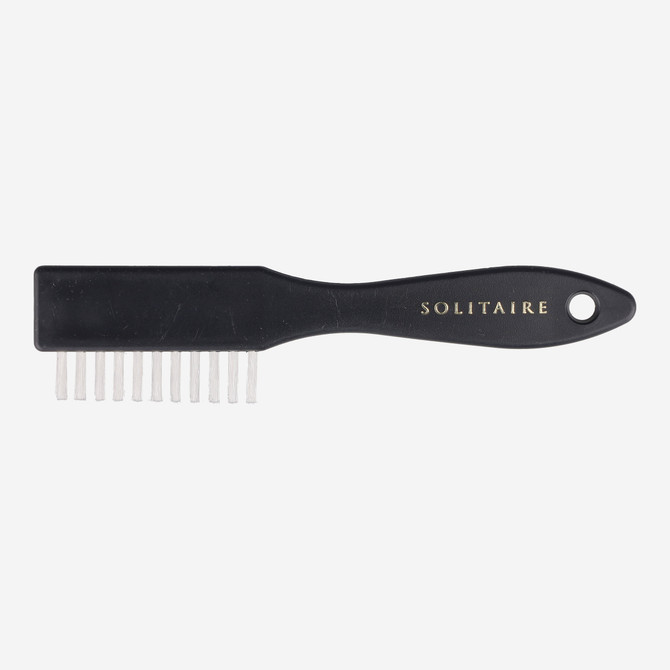 Solitaire Handle Brush - Black, Dark - Front View