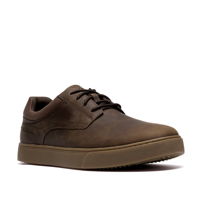 Clarks Lydford Lo - Grün / Braun - Seitenansicht