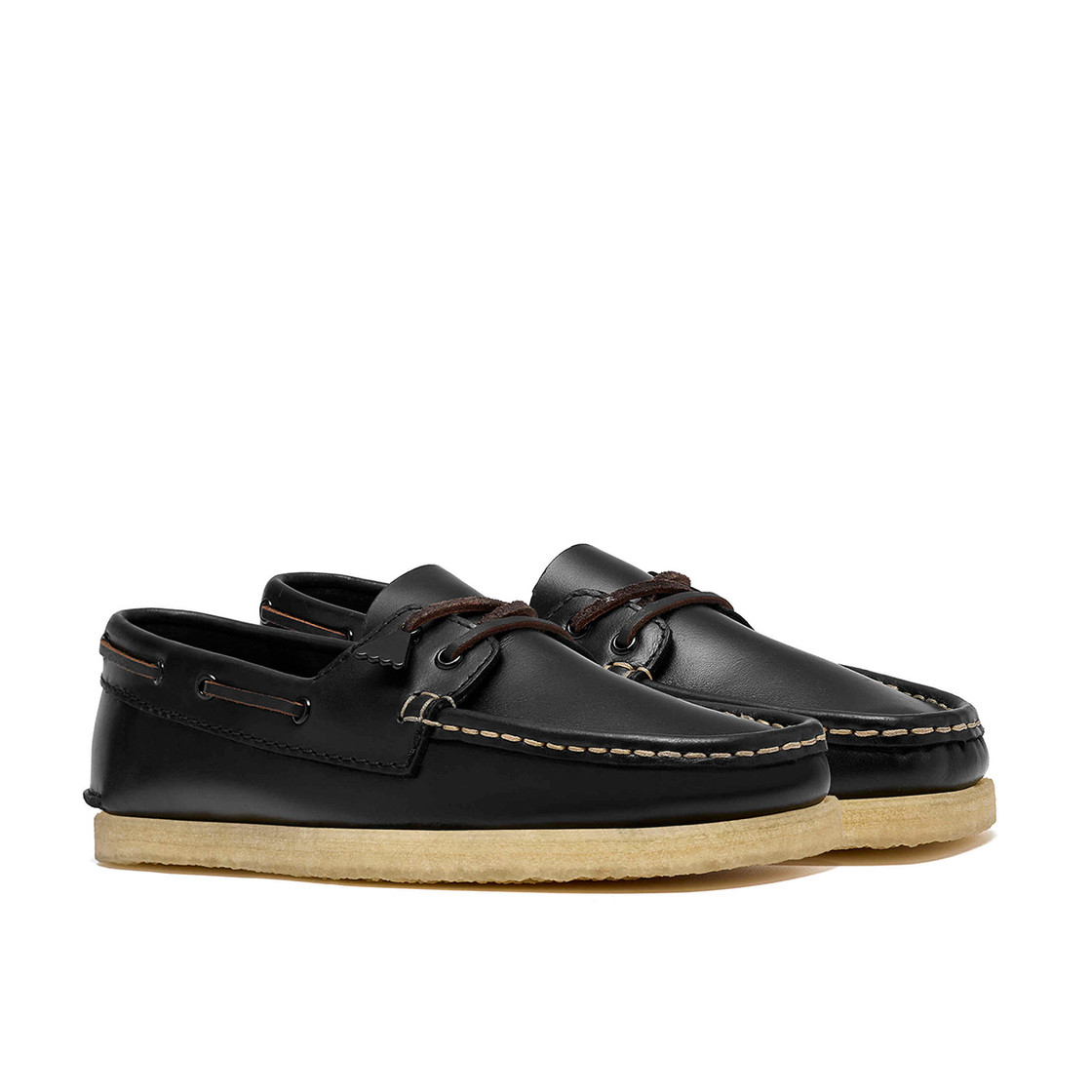 Clarks Godney Boat - Black - Side View