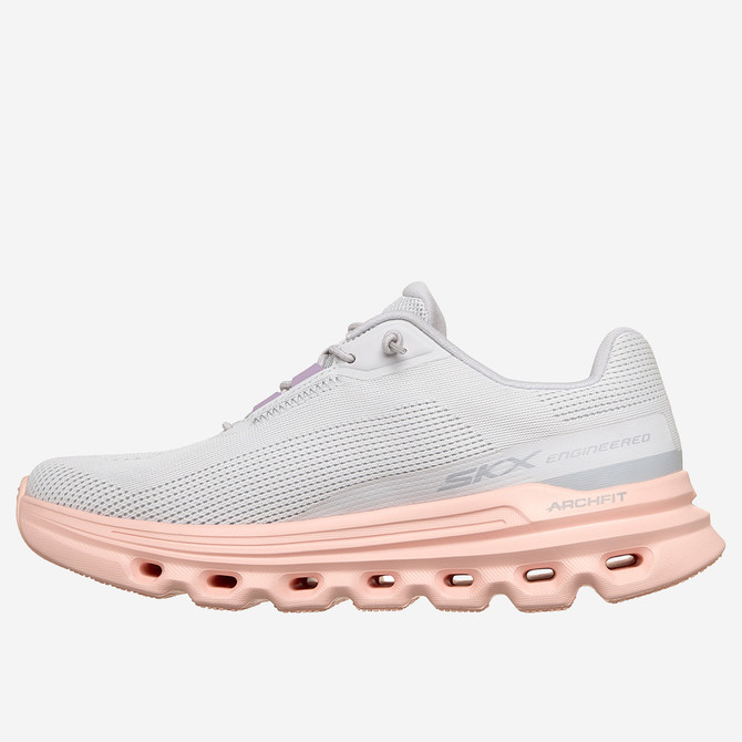 Skechers GO RUN - Grau / Rosa - Seitenansicht