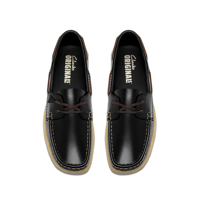 Clarks Godney Boat - Black - Sole